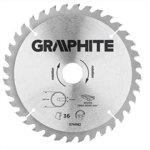 Circular saw blades with HM tips 205x30mm, 36teeth