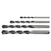 Black & white masonry drill 4pcs set, 4,6,8,10mm buterfly tip