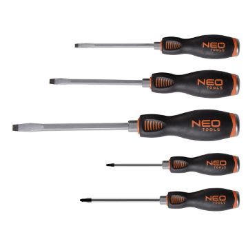 Screwdrivers go through, set 5 pcs