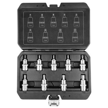 9pcs 1/2 , 55mm high quality torx bit socket set