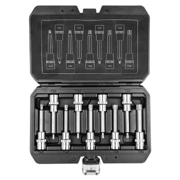 9pcs 1/2 , 100mm high quality hex bit socket set