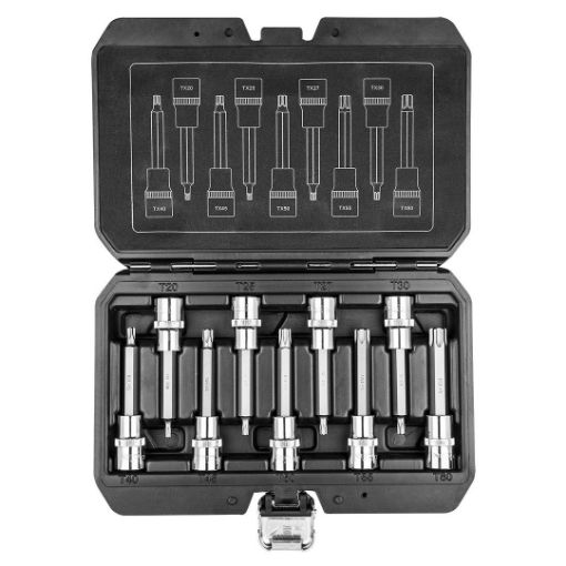 9pcs 1/2 , 100mm high quality hex bit socket set