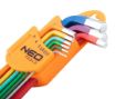 9pcs rainbow extra long hex key set with holder