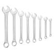 Combination spanner set, CrV, DIN 3113, 8 pcs 6,8,10,12,13,14,17,19mm