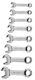 Combination spanners short 8-19 mm, set 8 pcs