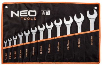 Double open wrenches 6-32 mm, set 12 pcs