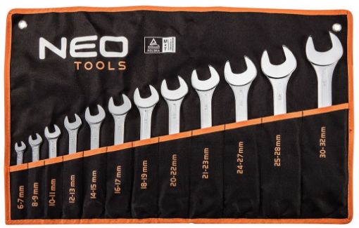 Double open wrenches 6-32 mm, set 12 pcs