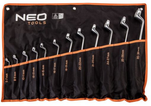 Offset ring spanners 6-32 mm, set 12 pcs