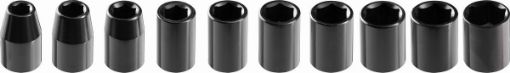 Impact socket 1/2  set 10 pcs 10,12,13,14,16,17,19,21,22,24