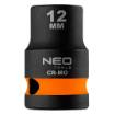 Impact socket 1/2 , 12 mm, Cr-Mo