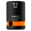 Impact socket 1/2 , 17 mm, Cr-Mo