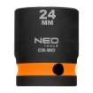 Impact socket 1/2 , 24 mm, Cr-Mo