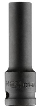 Long impact socket 1/2 , 10 mm, Cr-Mo