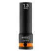 Long impact socket 1/2 , 13 mm, Cr-Mo