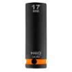 Long impact socket 1/2 , 17 mm, Cr-Mo