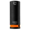 Long impact socket 1/2 , 21 mm, Cr-Mo