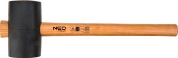 Rubber mallet 65mm/425g, hickory wood handle