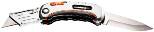 Universal knife, trapezium blade + knife nylon pouch, 5 blades added