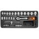 Socket set 3/8 , 22 pcs, 6-24 mm