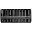 Impact socket set 1/2, 20 pcs, 10-24 mm