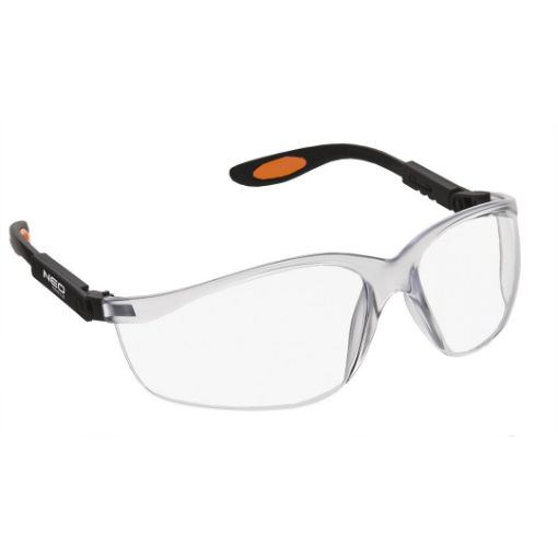 Safety glasses policarbonate white lens nylon regulation frame