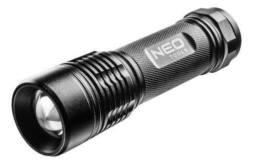 Aluminium Flashlight, 200 lum, zoom, IPX7, 3xAAA