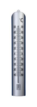 Outdoor thermometer, silver/blue -50°C - +50°C