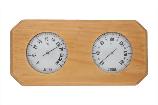 Sauna thermometer-hygrometer small, wood 0°C - +140°C