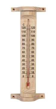 Sauna thermometer, wood 0°C - +120°C