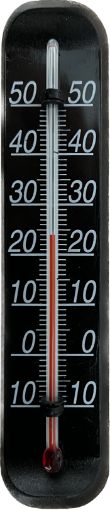 Indoor thermometer, plastic, black -10°C - +50°C