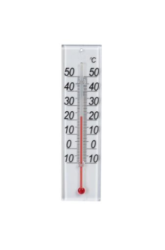 Indoor thermometer, transparent -10°C - +50°C