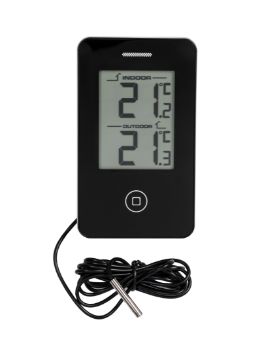 Digital indoor/outdoor thermometer, black