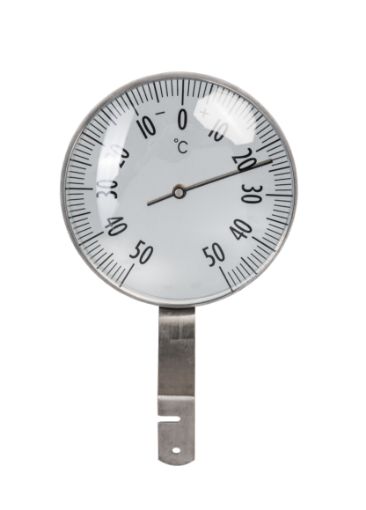 Outdoor thermometer, stainless steel -50°C - +50°C