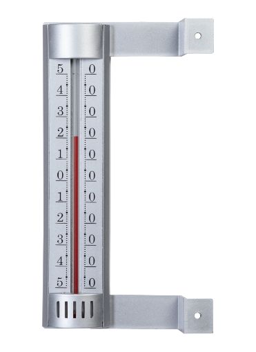 Outdoor thermometer, silver -50°C - +50°C