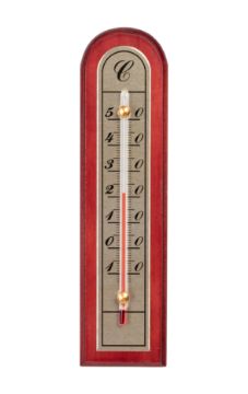 Indoor thermometer, mahogany