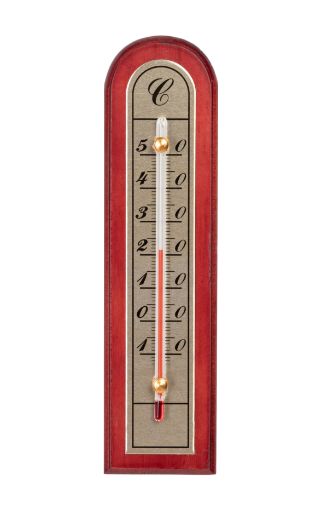 Indoor thermometer, mahogany