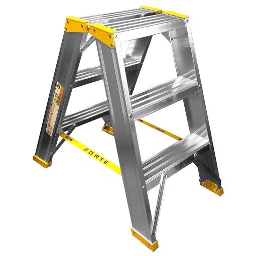 Double-sided access stepladder PROF 12 rungs  height 2,55m