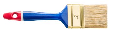 Flat paintbrush 2  white bristle, B/L 44mm