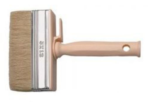 Wall brush 3x12cm white bristle, beige body