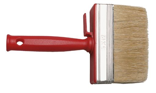 Wall brush 3x10cm white bristle, red body