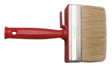 Wall brush 4x15cm white bristle, red body