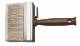 Wall brush 3x12cm mix bristle, B/L60mm, brown