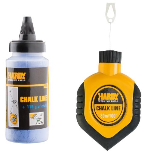 Chalk line rim 30m + 115g blue powder