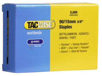 Staples 90/15mm galv coated (5000 pc/box)