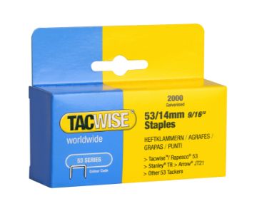 Staples 53/14mm galv coated (2000 pc/box)