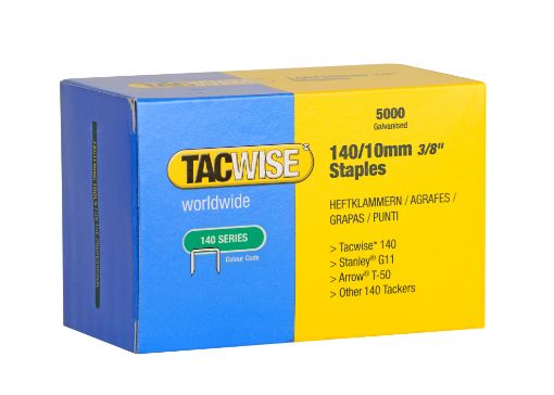 Staples 140/10mm galv coated (5000 pc/box)