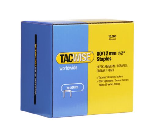 Staples 80/12mm galv coated (10 000 pc/box)