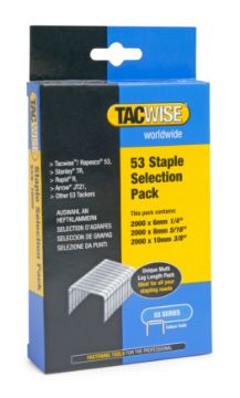 53 staple selection pack including 6,8,10mm length  (6000 pc/box)