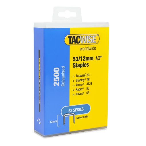 Staples 53/12mm galv coated (2500 pc/box)  plastick hanging