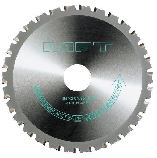 Circular saw blades f/mild st. 165x2.0x30x30mm